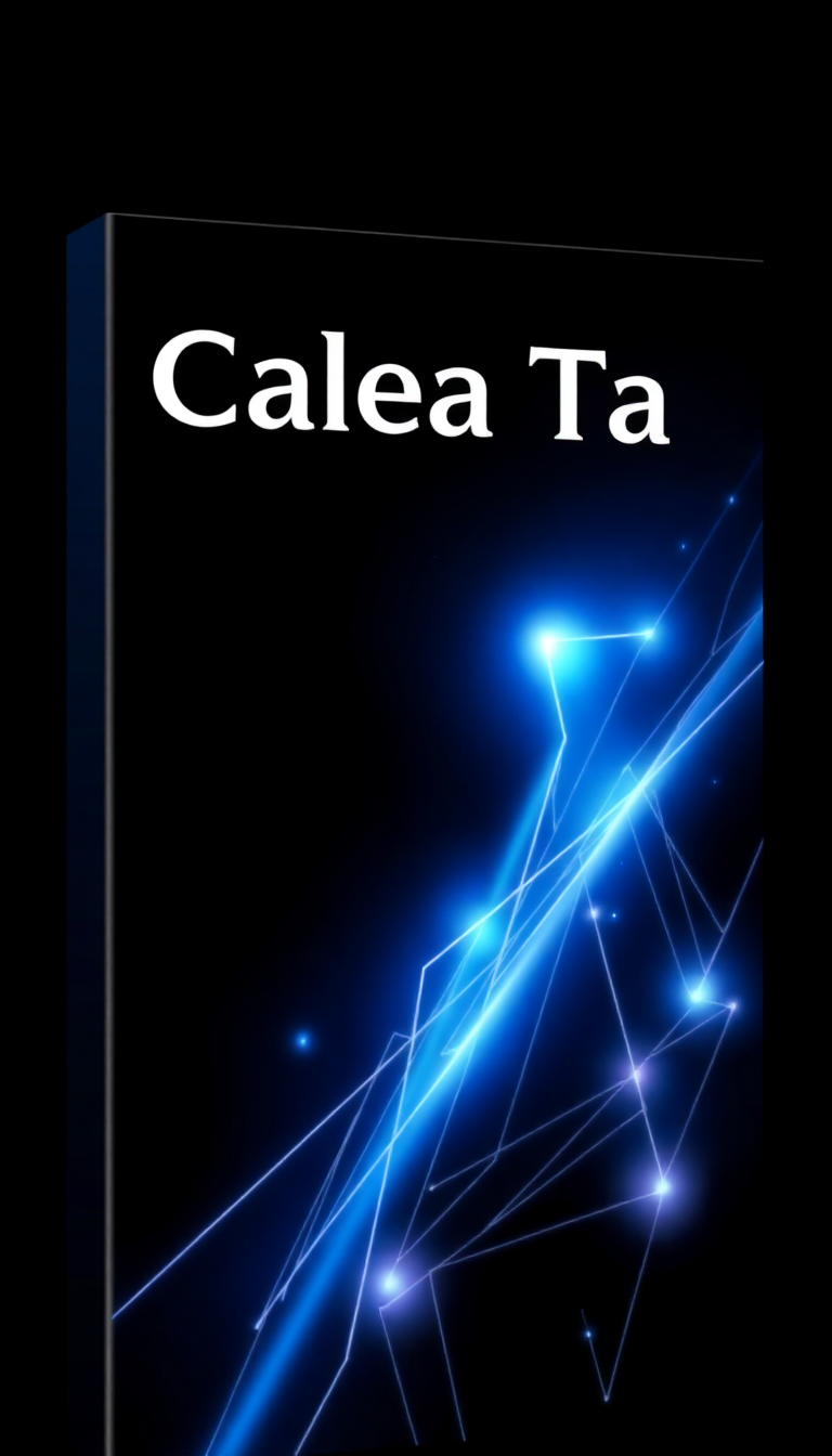 Futuristic e-book cover featuring dark gradient, glowing geometric shapes, and the title "Calea Ta" in bold typography.